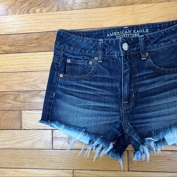 American eagle hi-rise festival cutoff denim jean shorts - Picture 2 of 7